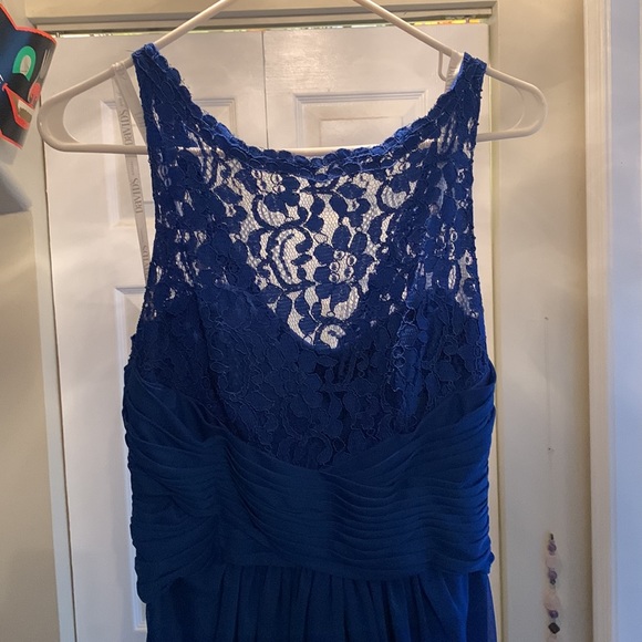 Royal Blue David’s Bridal Bridesmaid Dress - Picture 3 of 9